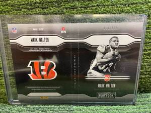 lot 102 image: 2018 Playbook Booklet RPA Mark Walton Rookie Patch Auto