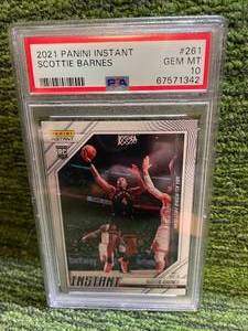 lot 107 image: 2021 Panini Instant 898 Scottie Barnes PSA 10