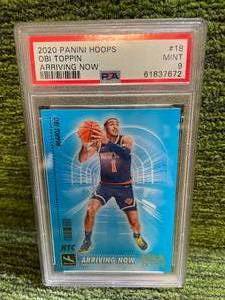 lot 104 image: 2020 Panini Hoops Obi Toppin Graded PSA 9 Rookie