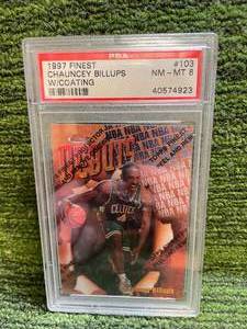 lot 105 image: 1997 Finest Chauncey Billups PSA 8 Rookie