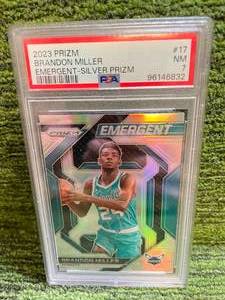 lot 106 image: 2023 Prizm Brandon Miller Emergent-Silver PSA