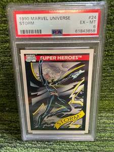 lot 150 image: 1990 Marvel Universe Storm PSA 6