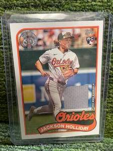lot 163 image: 2024 Topps 1989 Throwback Jersey Relic Jackson Holliday