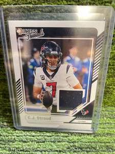 lot 187 image: 2024 Panini Donruss Threads C.J. Stroud Jersey Relic