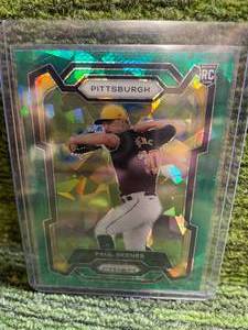 lot 195 image: 2024 Panini Prizm Green Ice Paul Skenes Rookie Card
