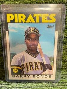 lot 190 image: 1986 Topps Traded Barry Bonds Rookie