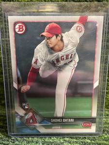 lot 157 image: 2018 Bowman Shohei Ohtani Rookie Card