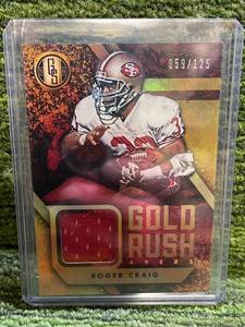 lot 164 image: 2018 Panini Gold Standard Jersey Relic Roger Craig 125