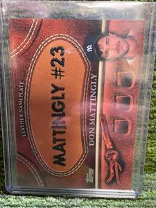 lot 165 image: 2011 Topps Leather Nameplate Don Mattingly