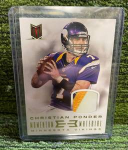 lot 173 image: 2013 Momentum Material Christian Ponder Relic 25