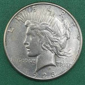 lot 18 image: 1923-S Peace Silver Dollar - 90% Silver
