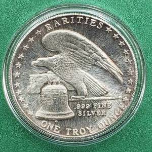 lot 25 image: Libefrty Rareties Mint 1 toz Silver Roiund in Airtite