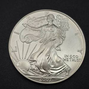 lot 45 image: 2007 American Silver Eagle .999 Coin