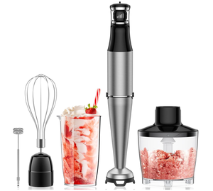 lot 338 image: Immersion Hand Blender 5 in 1 800W Electric Blender Handheld Stick Mixer with Trigger Control Grip