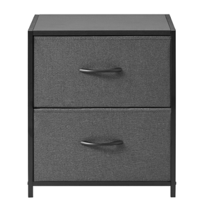 lot 340 image: Mainstays 2 Drawer Fabric Nightstand