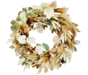 lot 376 image: Members Mark 30 Harvest Wreath with Natural Cattails