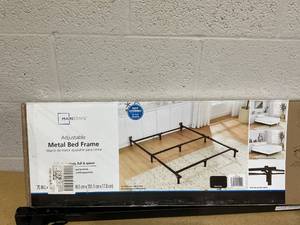 lot 227 image: Mainstays 7 TwinFullQueen Size Adjustable Metal Bed Frame