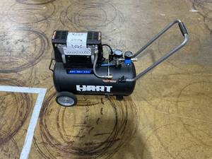 lot 159 image: HART Black 135 PSI Oil-Free Electric Air Compressor 8 gal
