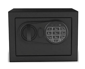 lot 147 image: Pen  Gear Small Digital Safe with Electronic Lock and Backup Key in Black