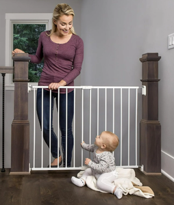 lot 176 image: Extra Wide Stairway and Hallway Walk ThroughBaby Safety Gate, Hardware Mounting