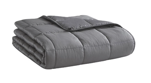 lot 469 image: Better Homes & Gardens Dark Grey Soft Velvet Embroidered Quilt, FullQueen