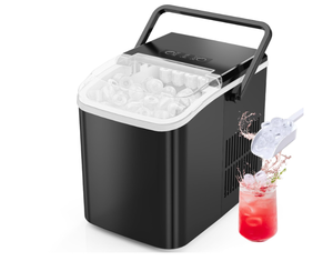 lot 267 image: Sweetcrispy Countertop Ice Maker Machine, Portable Self-Cleaning Ice Machine with Ice Scoop