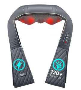 lot 128 image: ALLJOY Cordless Neck and Shoulder Massager, Rechargeable Deep Tissue Kneading Neck Massager with Heat
