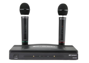 lot 252 image: Emerson EAM-9002 Professional Dual Wireless Microphone System