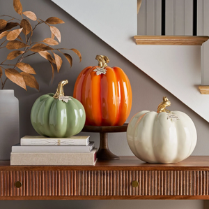 lot 439 image: 3PCS Members Mark Decorative Pumpkins