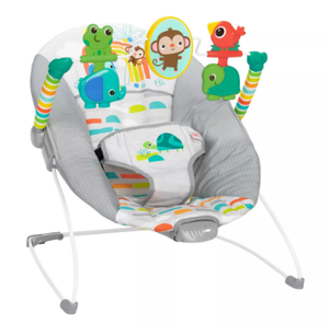 lot 450 image: Bright Starts Playful Paradise Vibrating Baby Bouncer with Toys