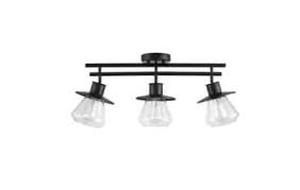 lot 19 image: Hampton Bay Redfield 3-Light Directional Track Fixture Dark Bronze Finish    Customer Returns See Pictures