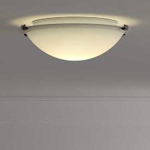 lot 25 image: Generation Lighting Clip Ceiling 12.25 in. W. 2-Light Brushed Nickel Flush Mount   Customer Returns See Pictures