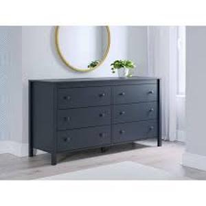 lot 41 image: Signature DESIGN BY ASHLEY Simmenfort Blue 6 Drawers 60.75 in. Dresser   Customer Returns See Pictures
