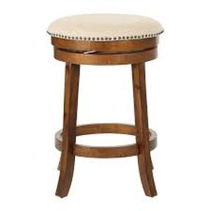 lot 55 image: OSP Home Furnishings Backless Burnt Brown Swivel Stool (2-Pack)  Customer Returns See Pictures
