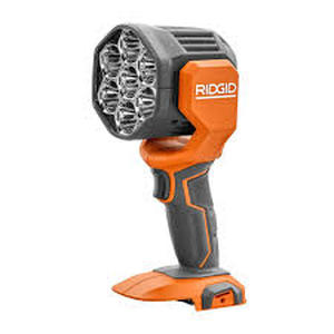 lot 63 image: RIDGID 18V Cordless LED Spotlight (Tool Only)  Customer Returns See Pictures