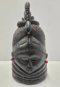 lot 32 image: Sierra Leone Mende Bundu Ritual Helmet Mask