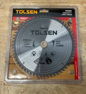 lot 253 image: TOLSEN 10 Saw Blade 60T 09112510.85