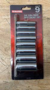 lot 260 image: ULTRA STEEL SAE 38 socket set 9pc 0911254.50