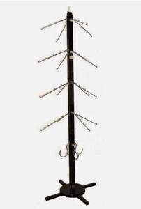 lot 271 image: 74 5-Tier Black Chrome Metal Merchandise Display Rack Hook shelf peg