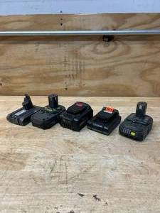 lot 278 image: Battery lot of 5 sold for parts only