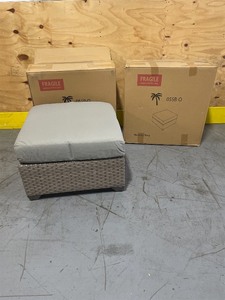 lot 17 image: Kathy Ireland - Lot of 2 - Patio Ottoman