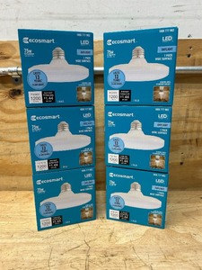 lot 63 image: 75-Watt Equivalent Wide Surface Non-Dimmable LED Light Bulb Daylight (1-Pack) lot of 6