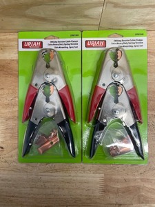 lot 95 image: Uriah - Lot of 2 - 500Amp Booster Cable Clamps Extra Heavy Duty Spring Tension Side Mounting, 2pcsset