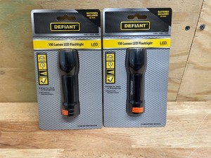 lot 104 image: Defiant - Lot of 2 - 150 Lumen LED Flashlight