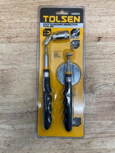 lot 121 image: Tolsen,2pcs telescopic inspection tool set,66005,