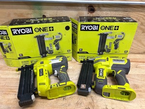 lot 154 image: RYOBI ONE 18V 18-Gauge Cordless AirStrike Brad Nailer (Tool Only)