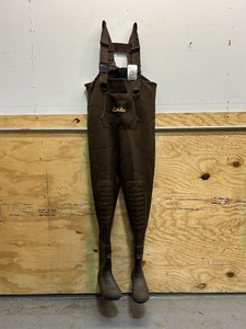 lot 170 image: Cabelas Classic Series Brown Neoprene Felt Sole Boot-Foot Waders