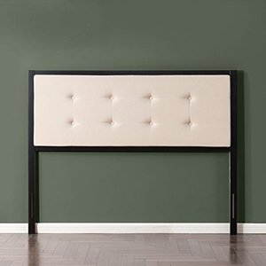 lot 174 image: Barbara Upholstered Headboard Taupe  Queen