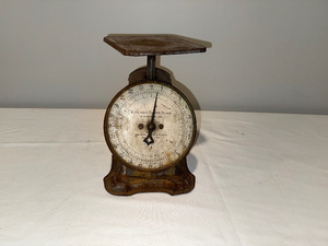 lot 37 image: Vintage Columbia Family Scale by Landers, Frary & Clark - 24lb Capacity