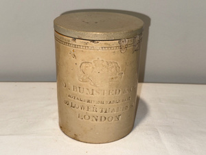lot 49 image: Antique English Lidded O. Bumsted & Co. Salt Jar London